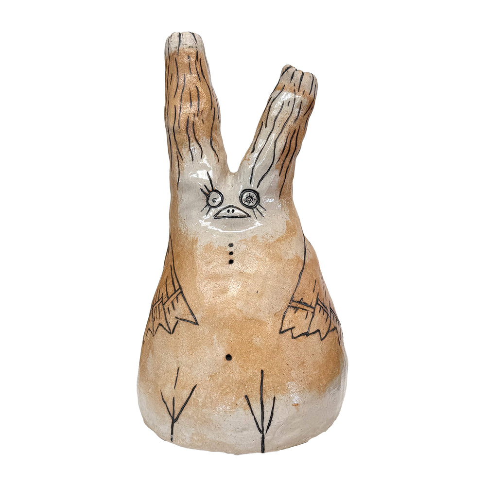 Zoomorphic Double-Spout Funk Ceramic Vase