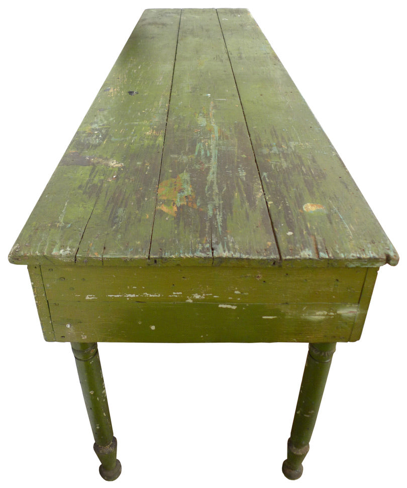 American Primitive Wood Console or Work Table