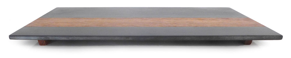 Rectangular Slate & Rosewood Trivet by Harpswell House