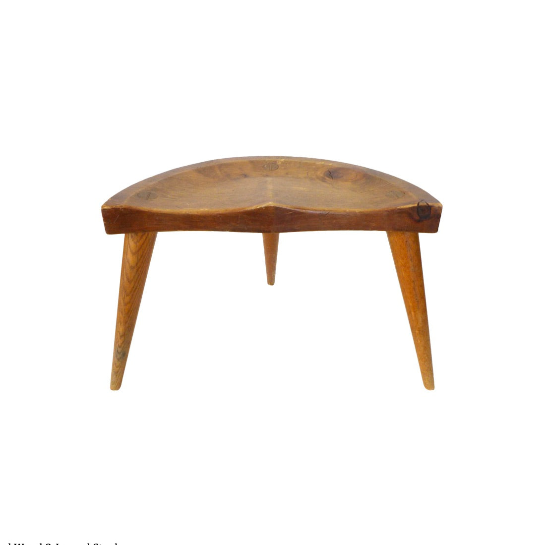 Carved Wood 3Legged Stool The Window