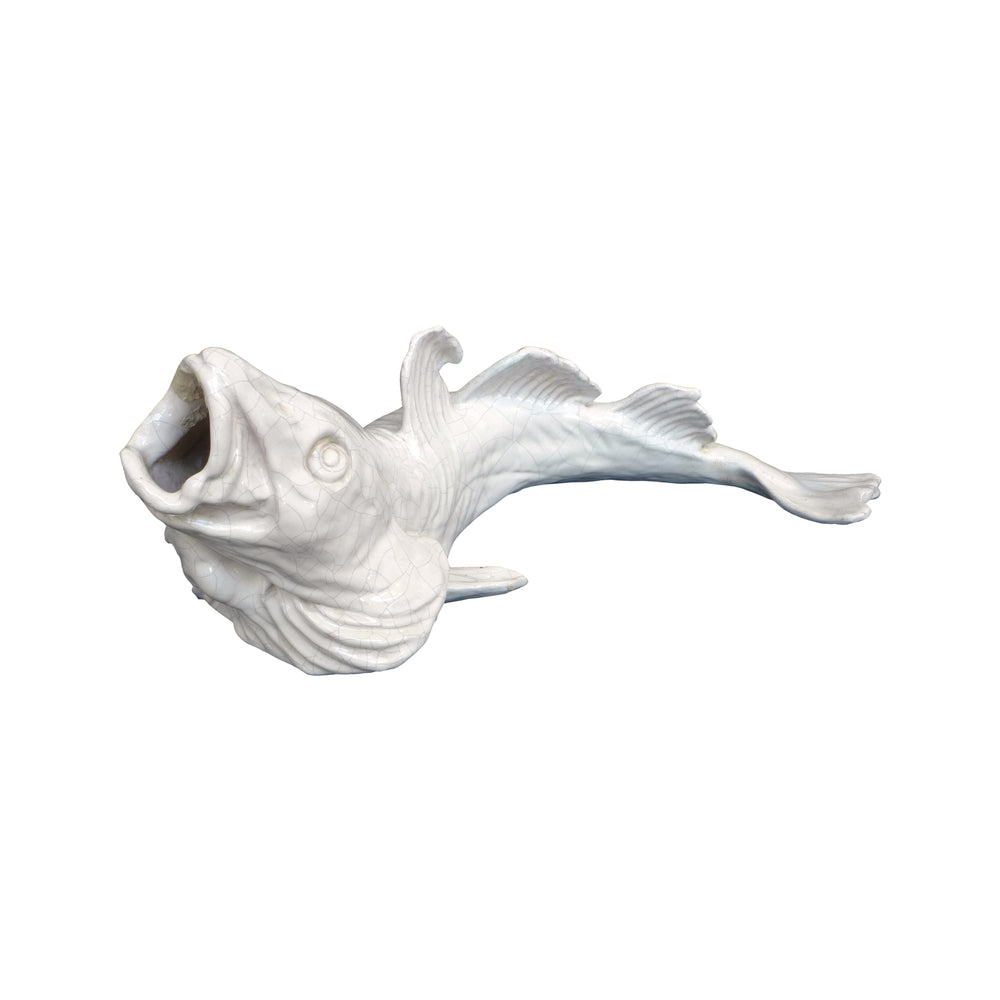 Large Italian Glazed Terra Cotta Fish