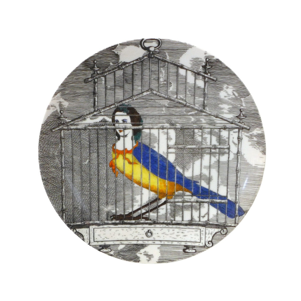 “Le Arpie Gentili” Porcelain Plate by Piero Fornasetti