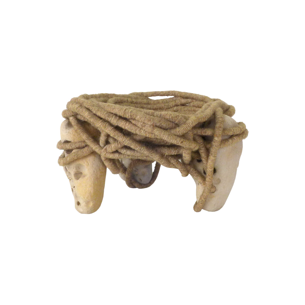 Sculptural Fiber & Stone Catch-All by Marjorie G. Trout