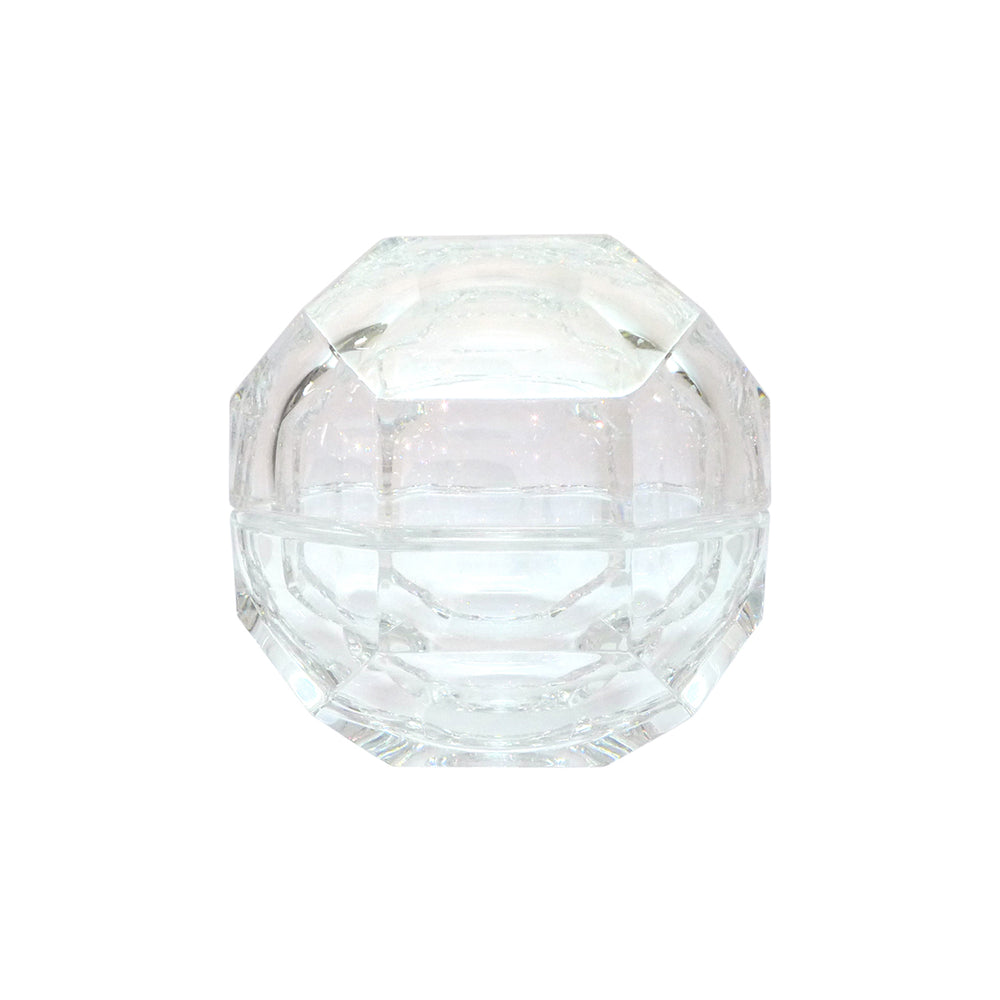 Faceted Crystal Lidded Bowl