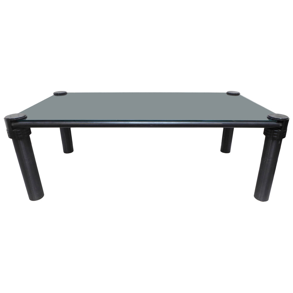 Post Modern Steel, Glass & Marble Dining Table