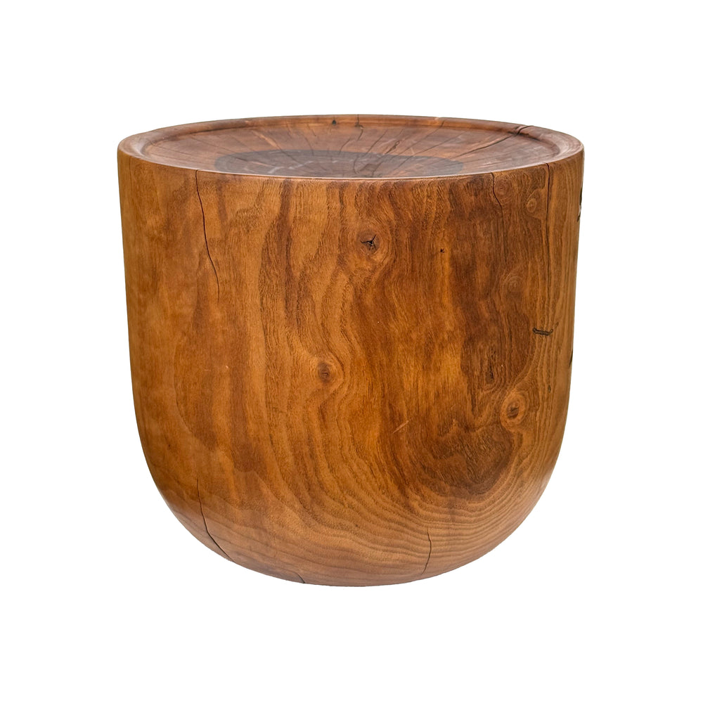 1970s Low Turned Wood Stool