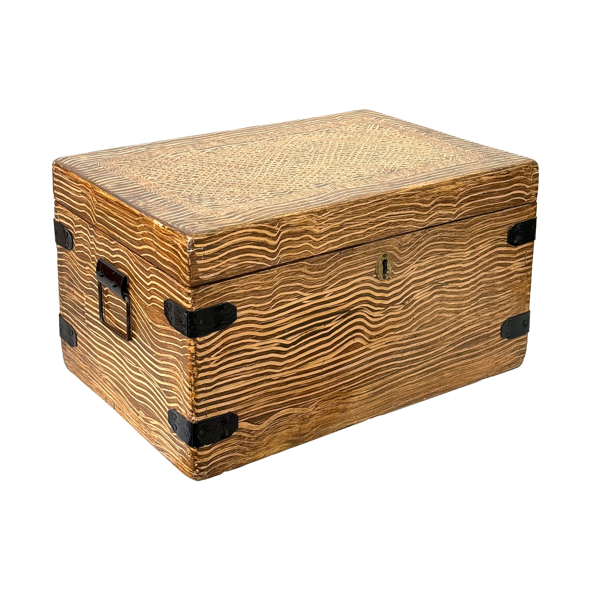 19th Century Victorian Grain-Painted Box