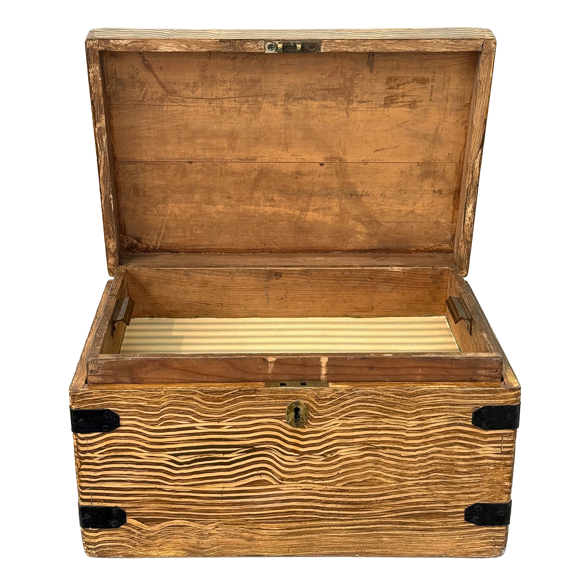 19th Century Victorian Grain-Painted Box