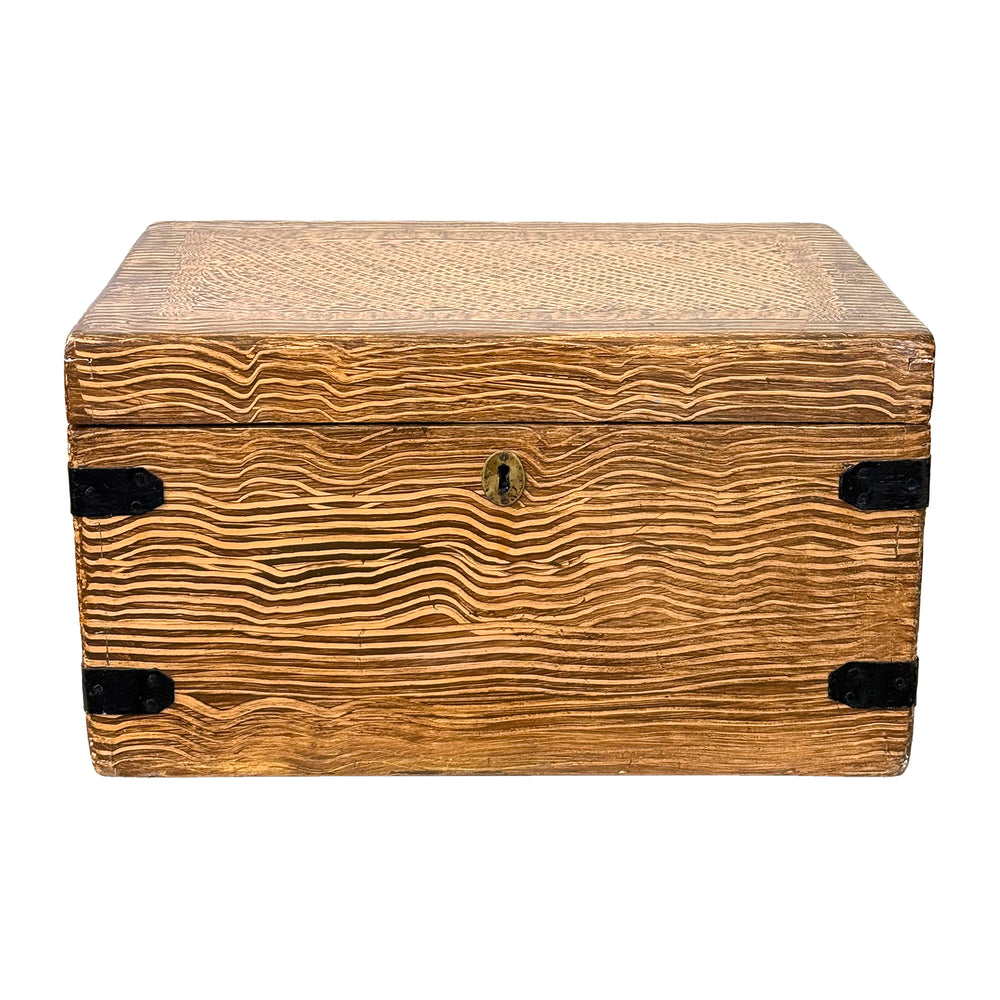 19th Century Victorian Grain-Painted Box