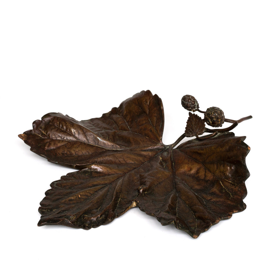 Antique French Bronze Blackberry Leaf