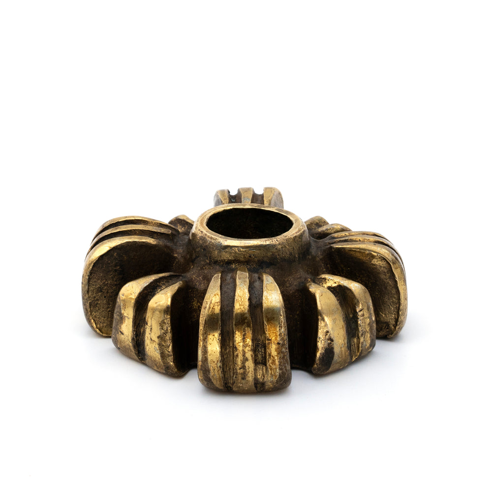 German Bronze Bow Form Candle Holder