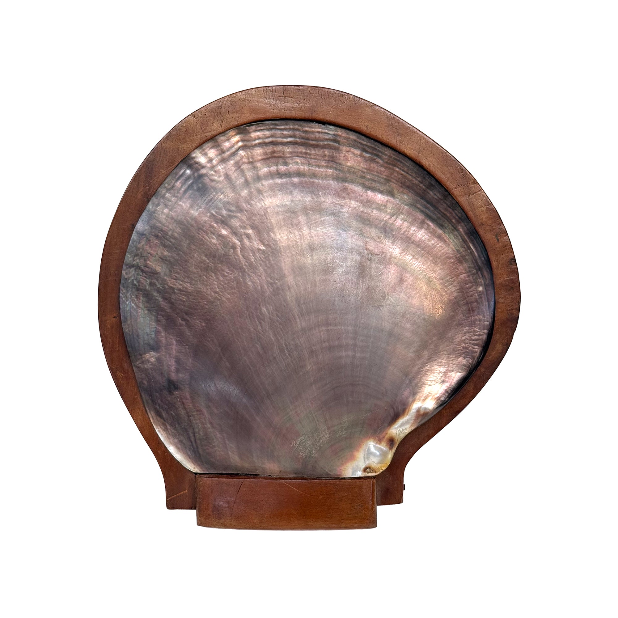 Abalone & Carved Wood Box in the Manner of Alexandre Noll