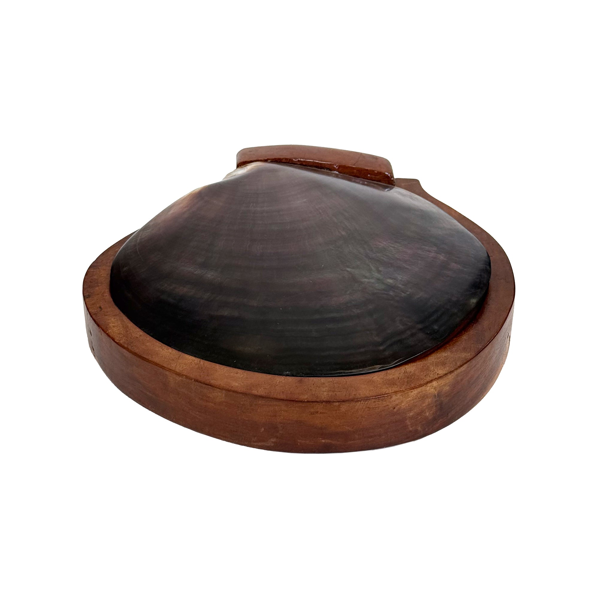 Abalone & Carved Wood Box in the Manner of Alexandre Noll