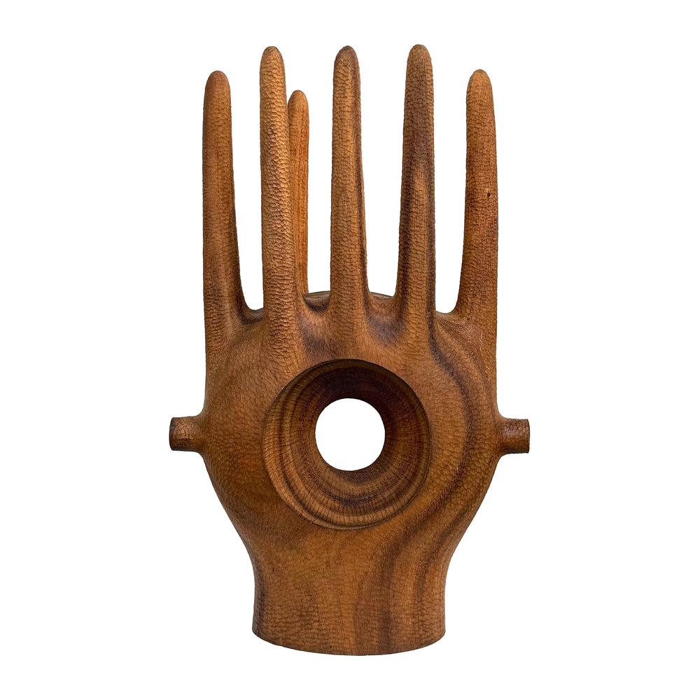 Abstract Carved Wood Sculpture by Aleph Geddis