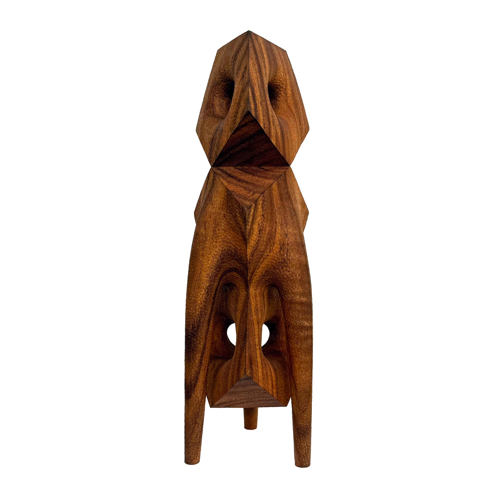 Abstract Carved Wood Sculpture by Aleph Geddis