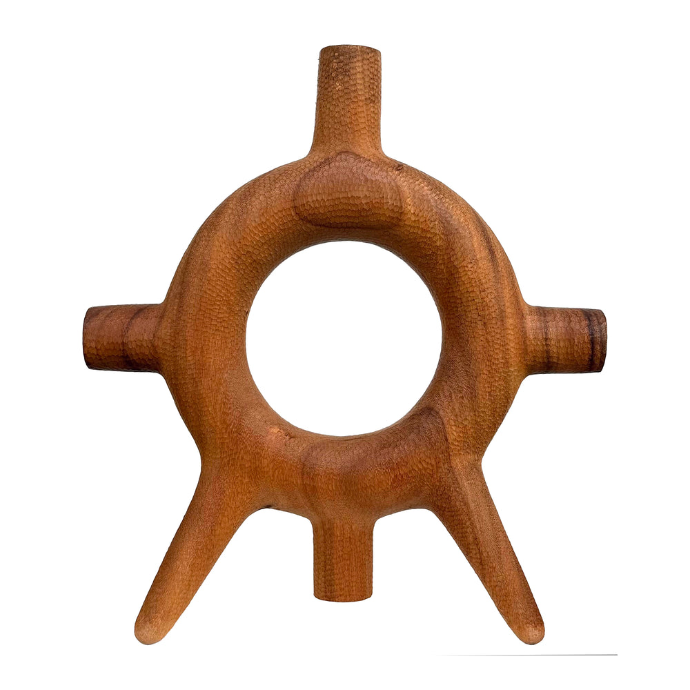 Abstract Carved Wood Sculpture by Aleph Geddis