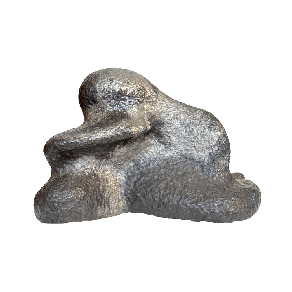 Abstract Sculpture in Hammered Lead