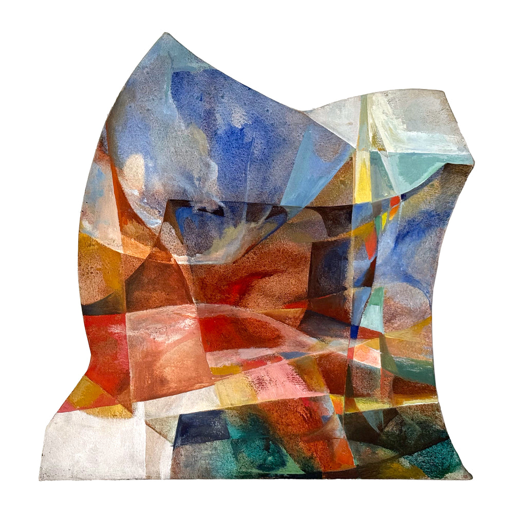 Abstract Shaped Canvas Painting