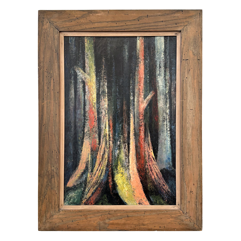 Abstract Trees Painting on Canvas