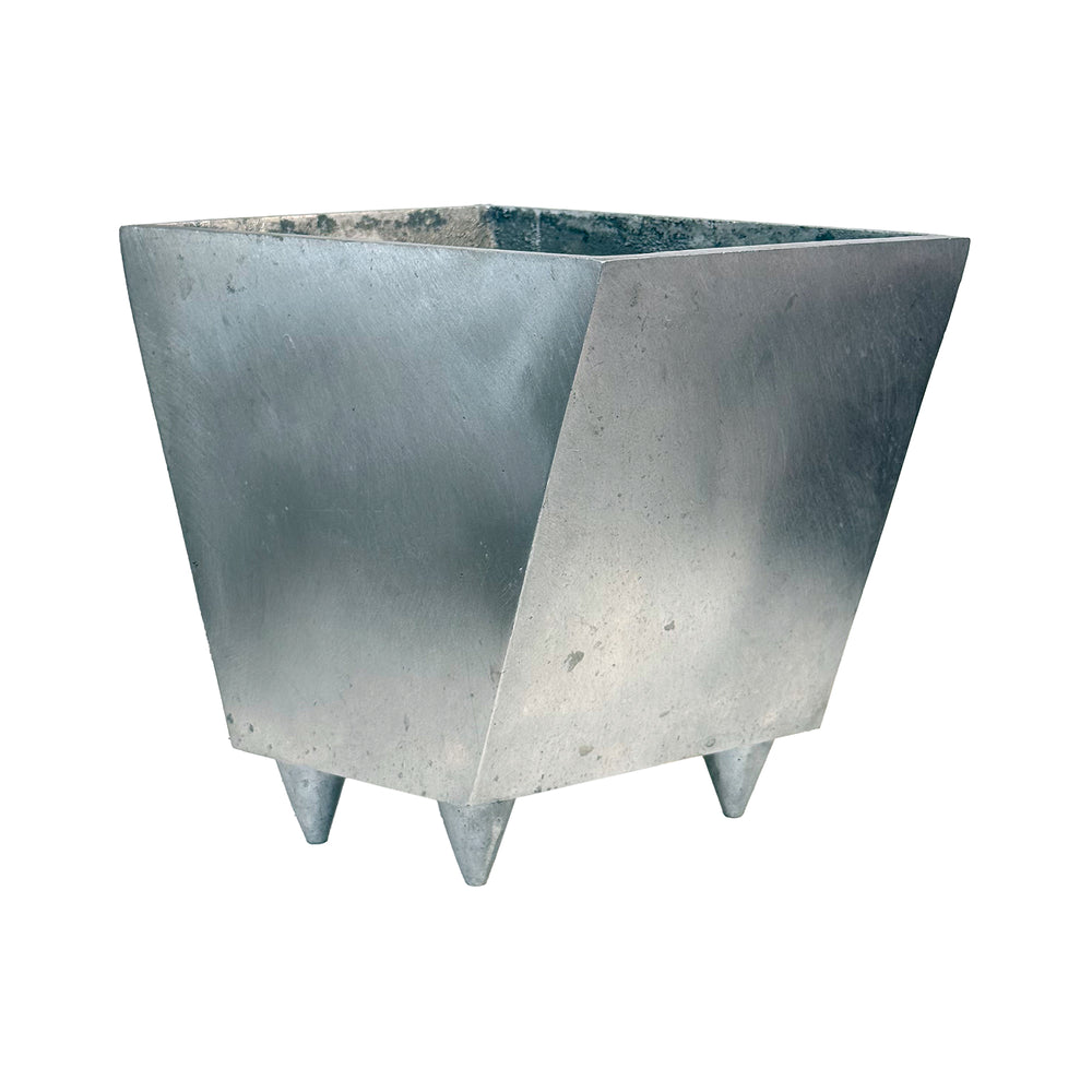 Aluminum Geometric Footed Vase