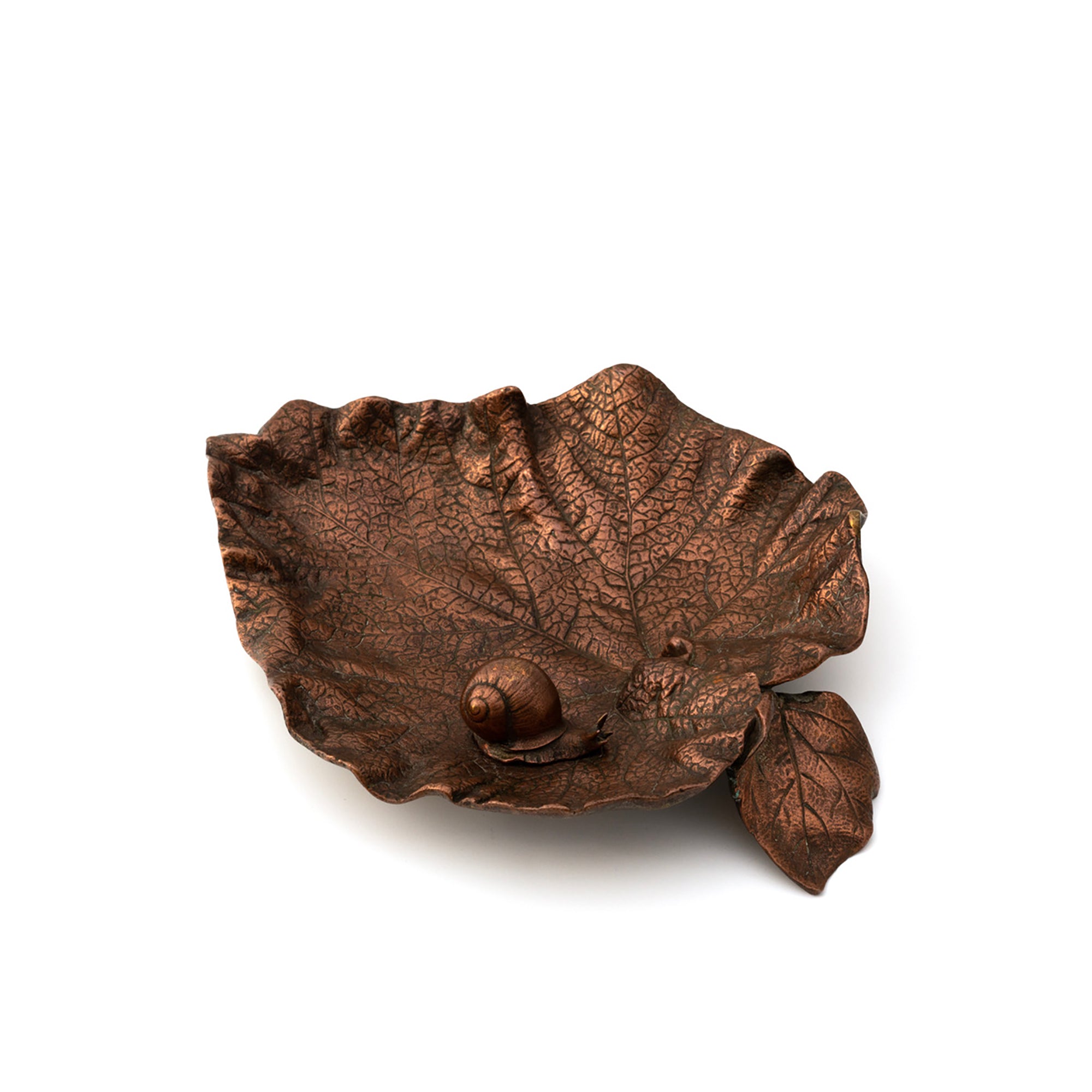 Antique French Leaf and Snail Bowl