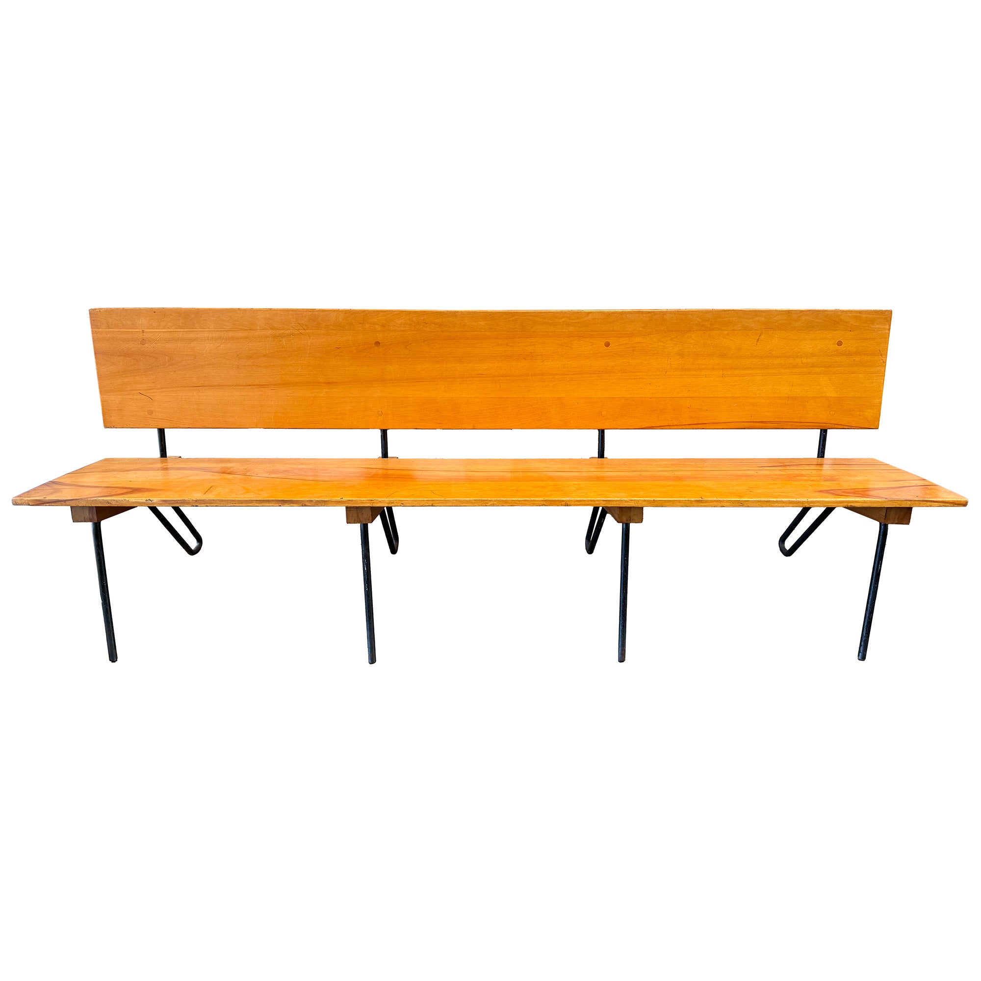 Architectural Wood & Wrought Iron Bench – The Window