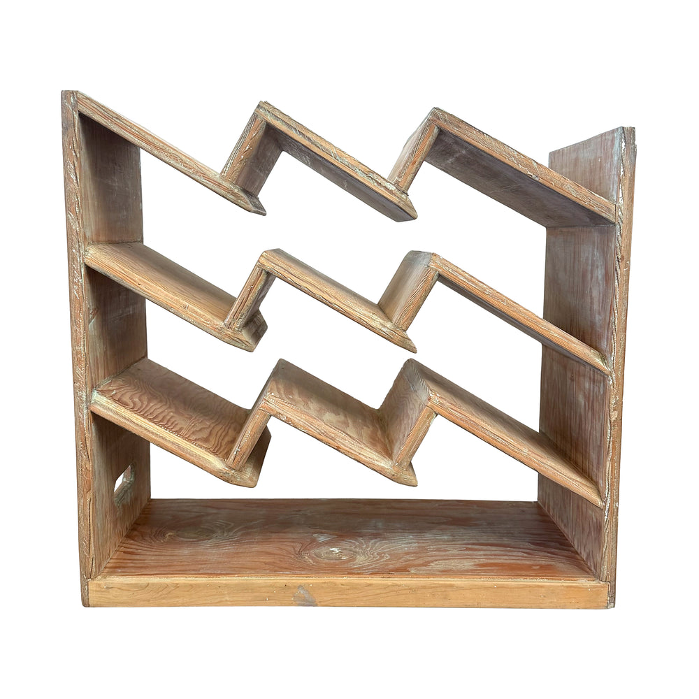 Architecturally Inspired Modernist Wood Wine Rack