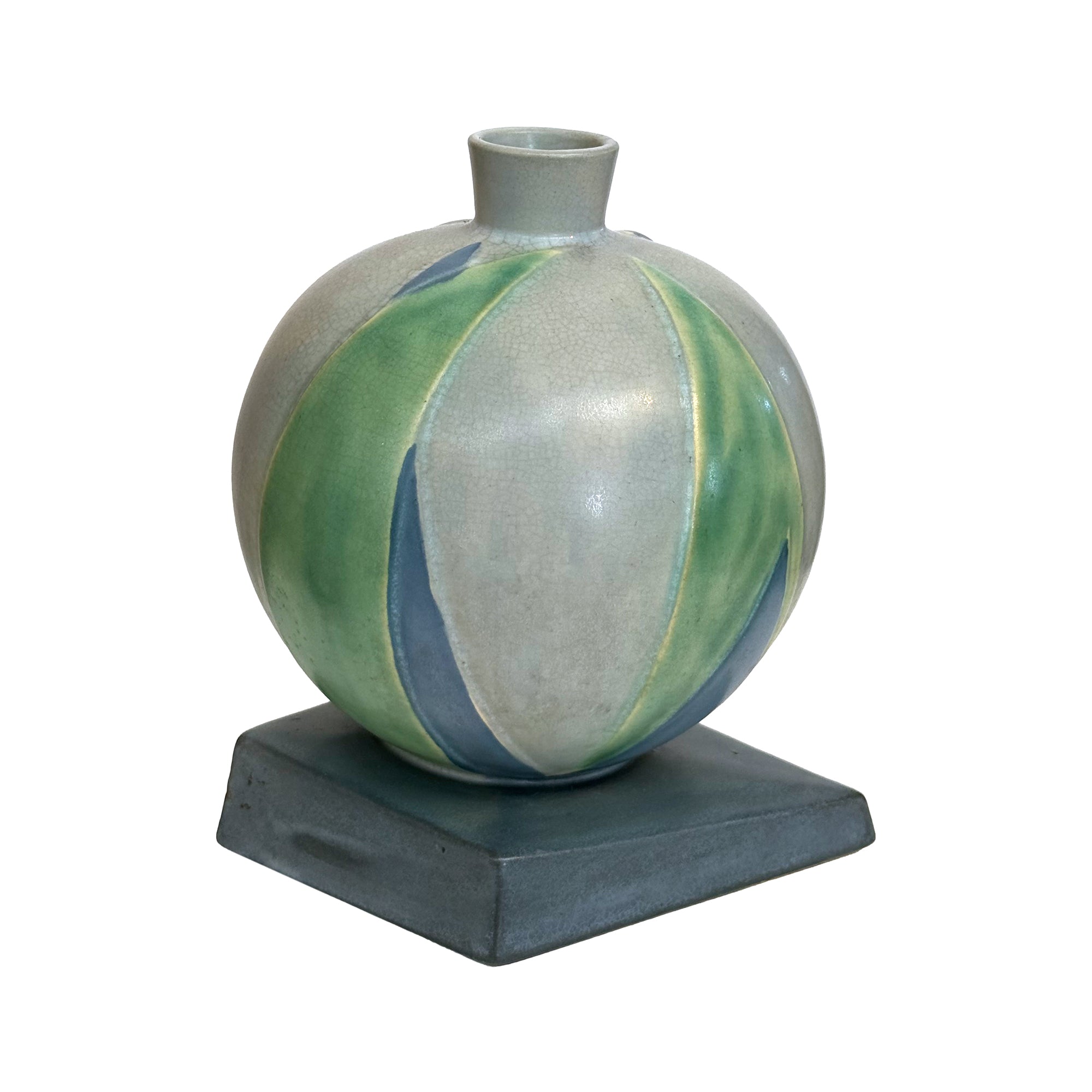 Art Deco "Futura" Vase with Stylized Leaves by Roseville