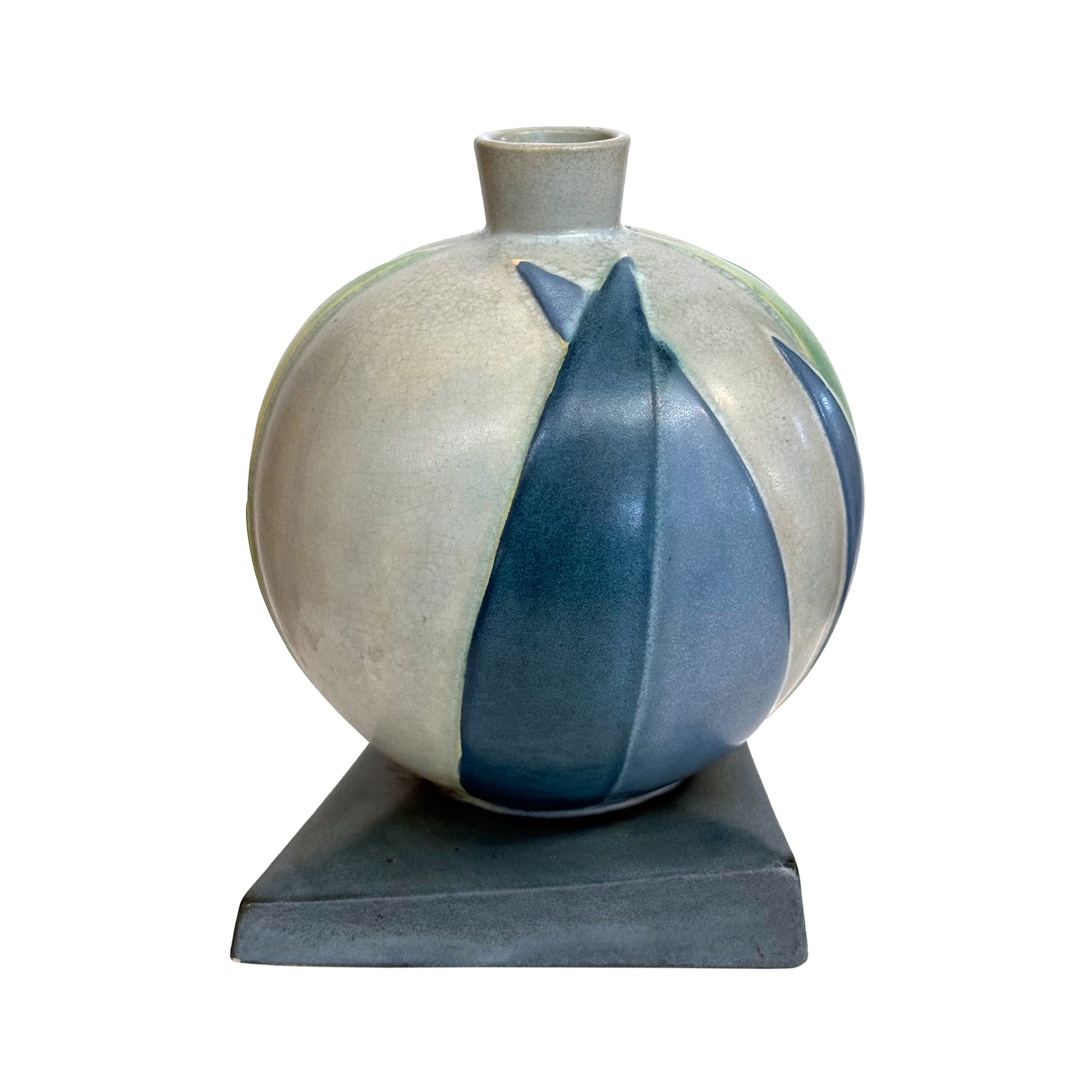 Art Deco "Futura" Vase with Stylized Leaves by Roseville