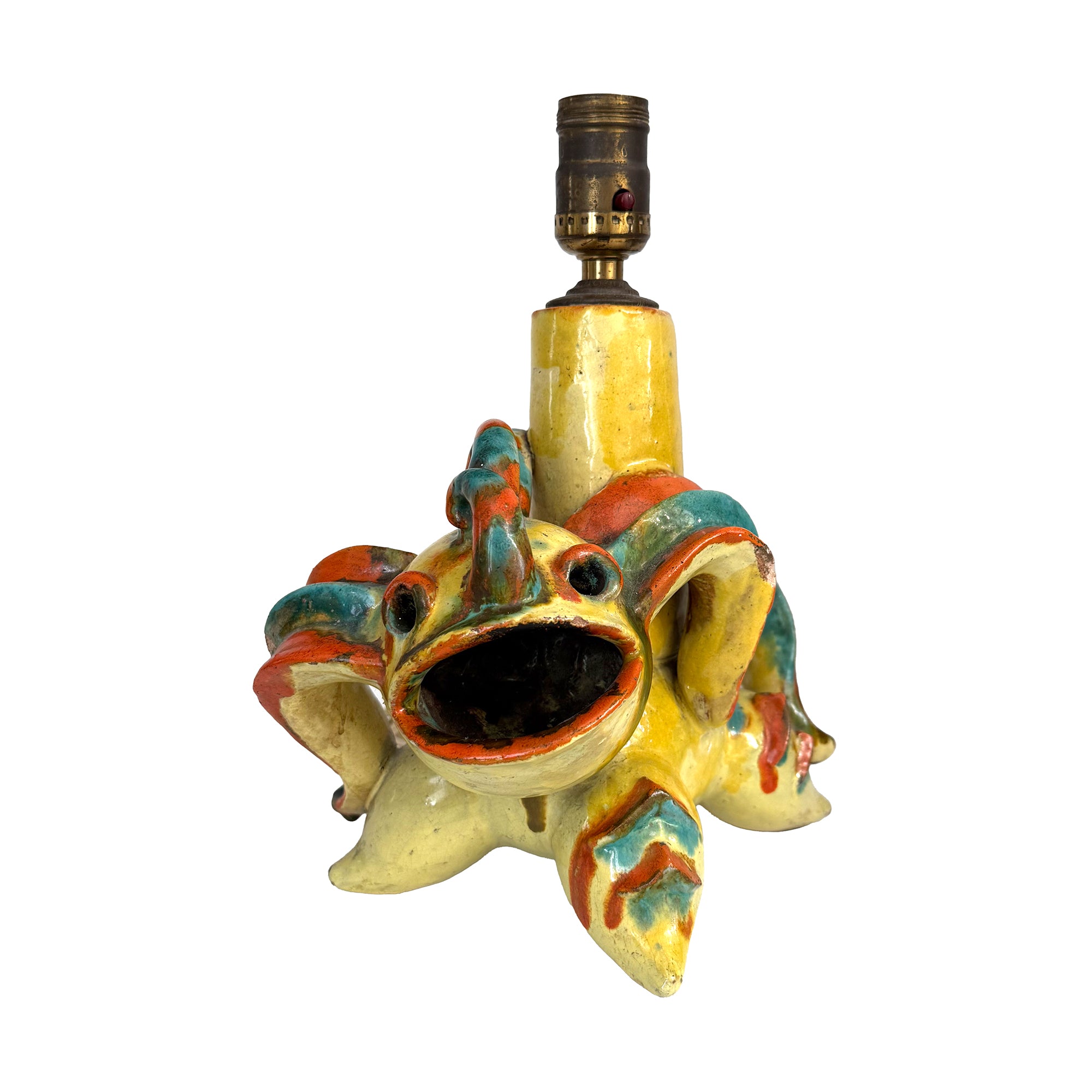 Austrian Surrealist Ceramic Lamp by Walter Bosse