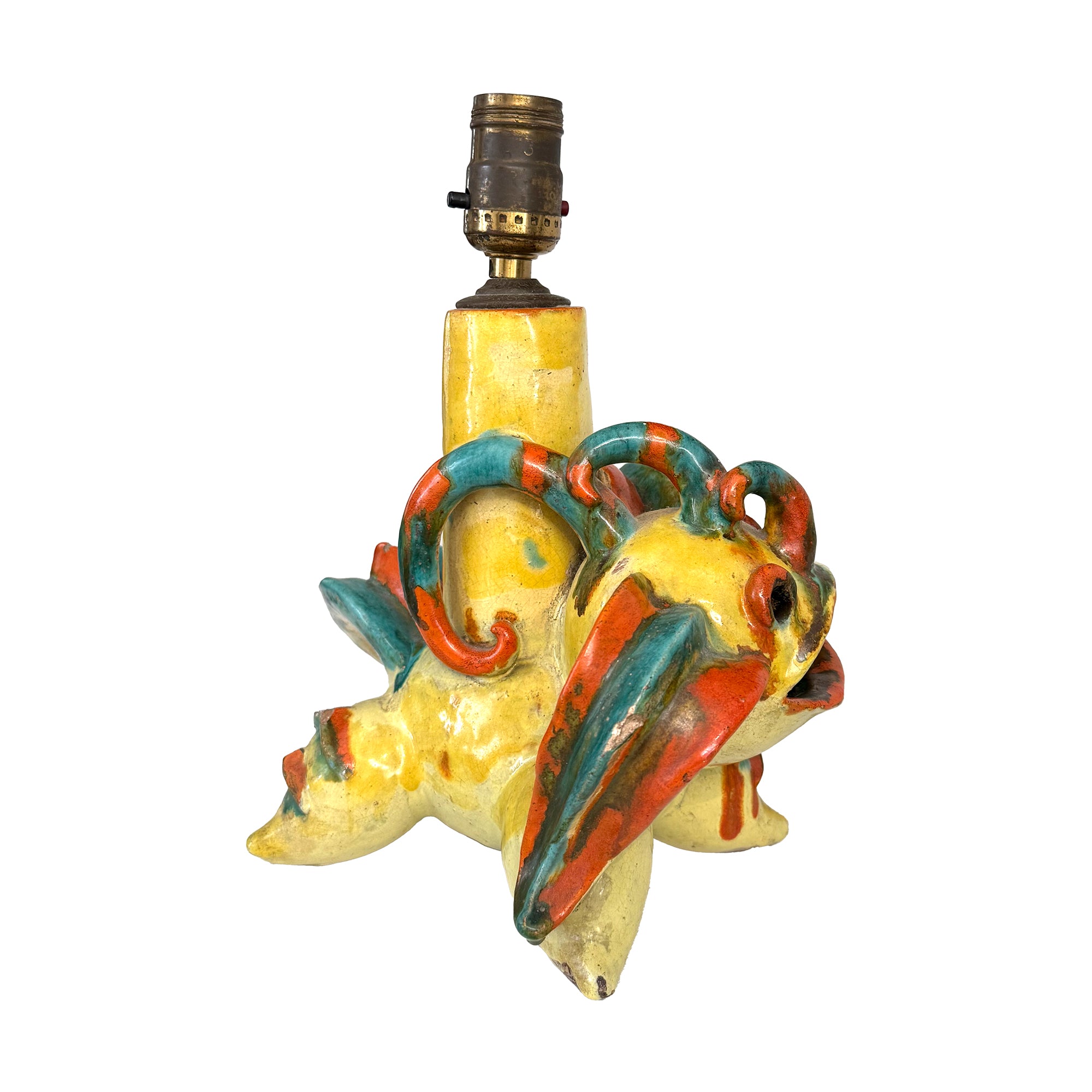 Austrian Surrealist Ceramic Lamp by Walter Bosse