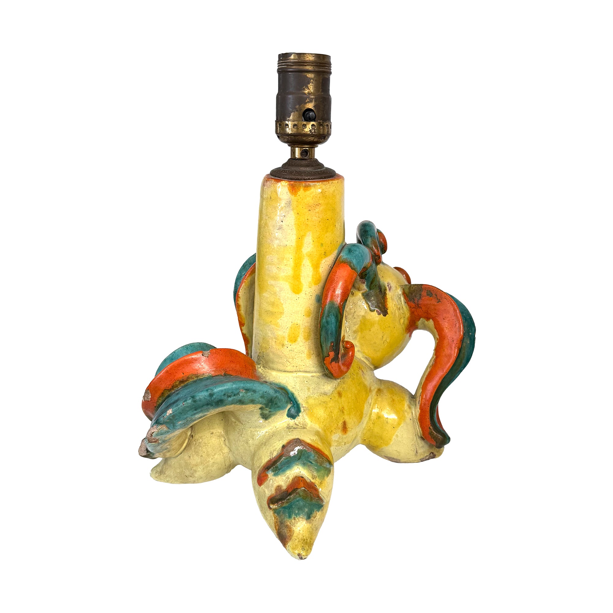 Austrian Surrealist Ceramic Lamp by Walter Bosse