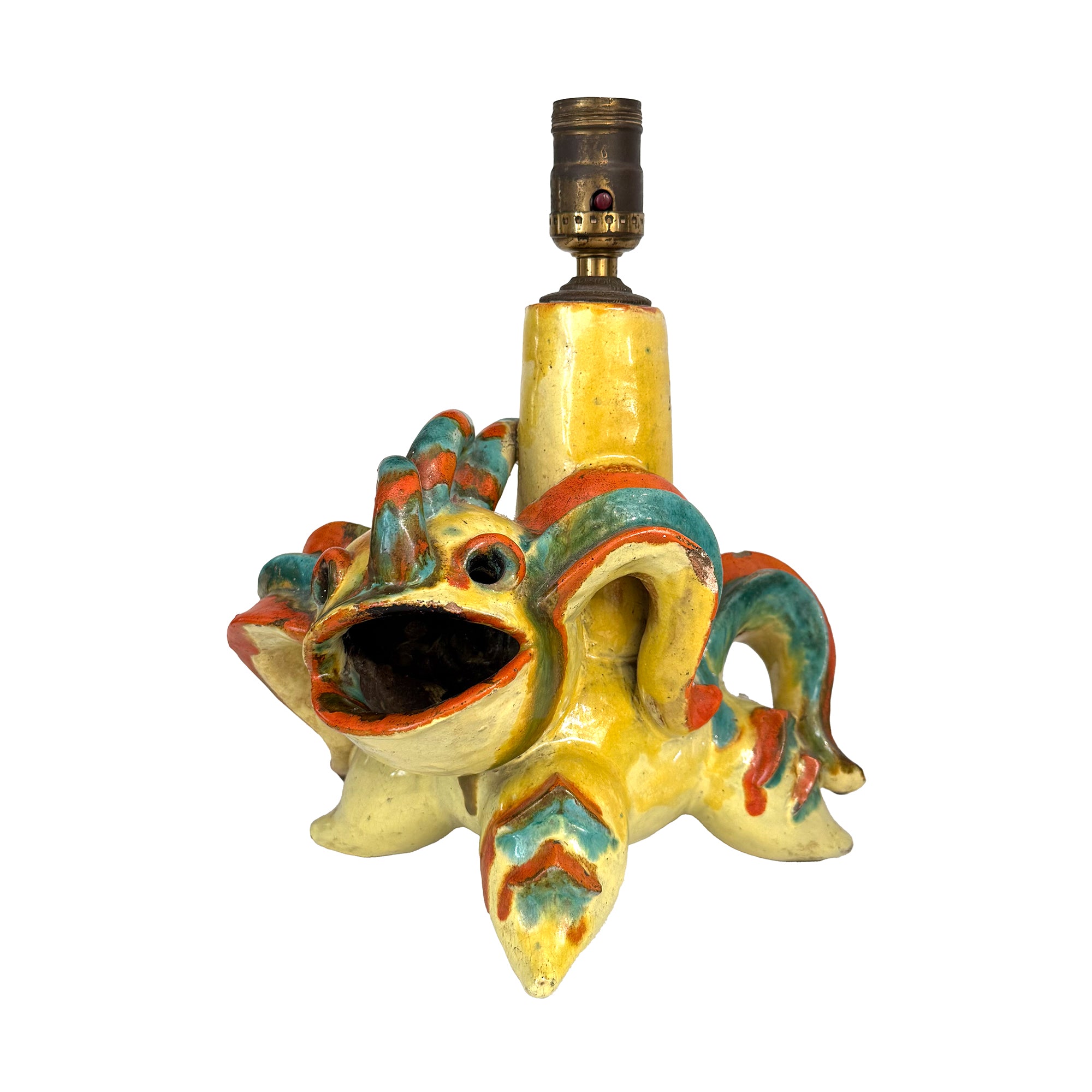 Austrian Surrealist Ceramic Lamp by Walter Bosse