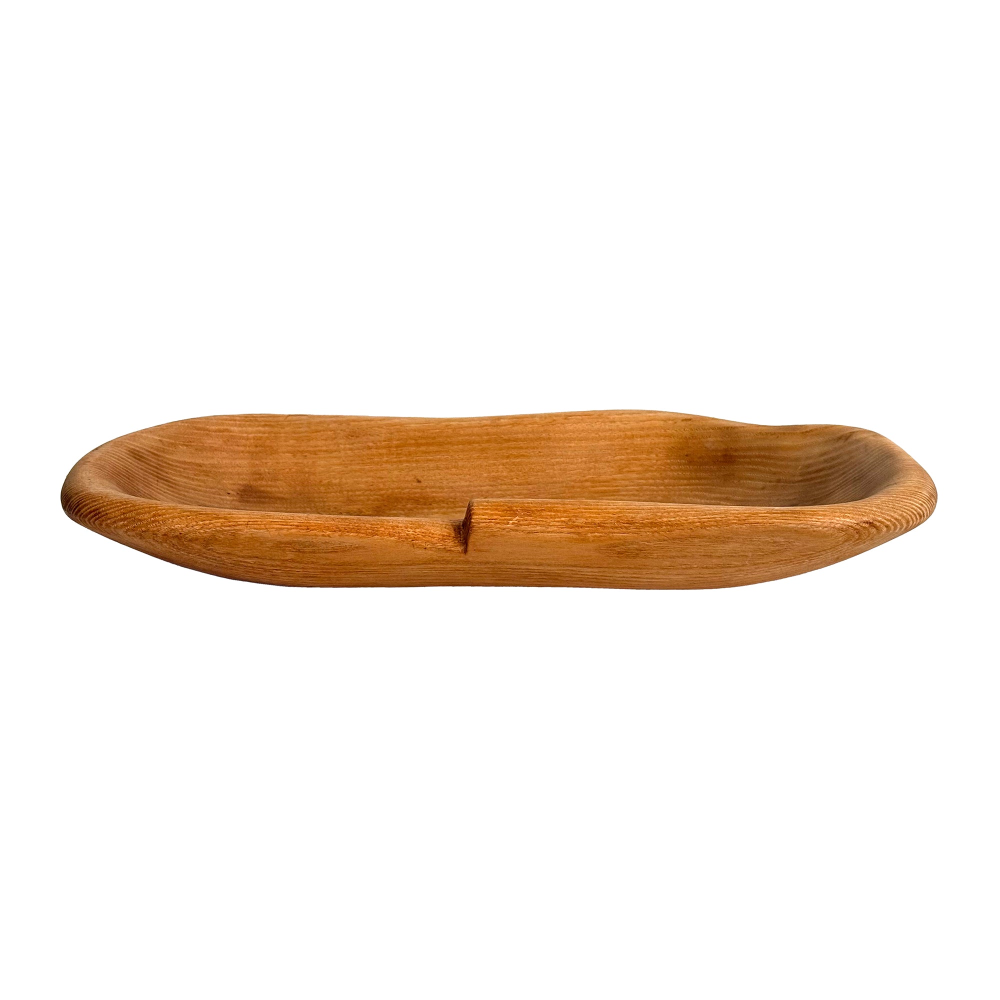 Biomorphic Notched Wood Bowl or Catch-All