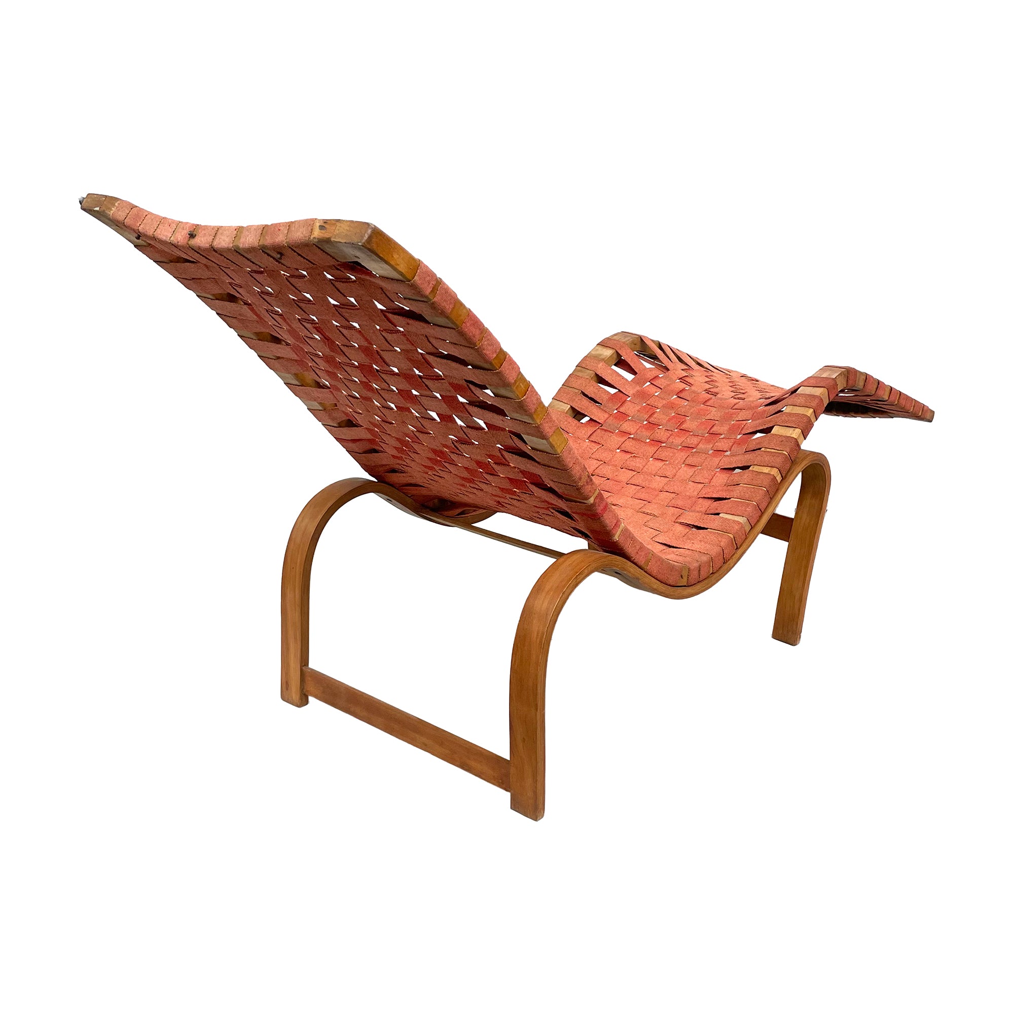 Bentwood & Woven Webbing Chaise Lounge by Bruno Mathsson