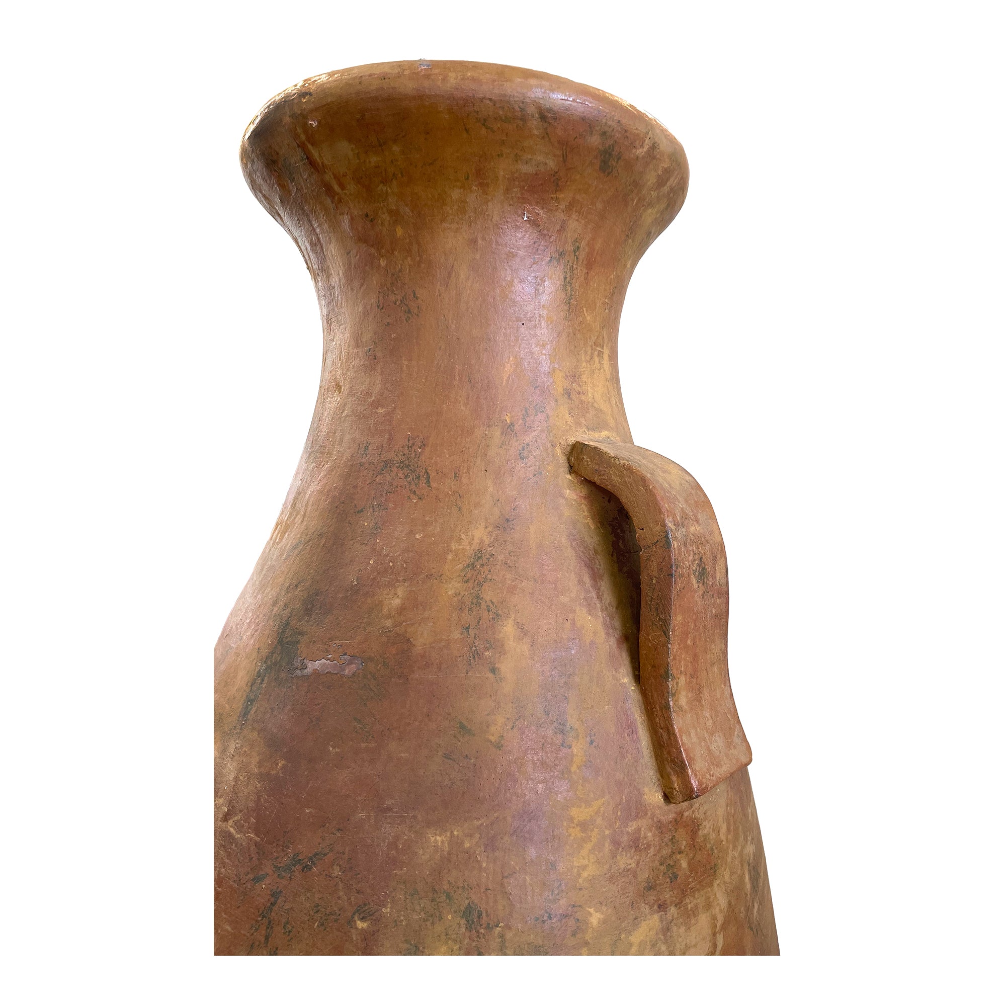 Monumental Terra Cotta Double-Handled Vessel