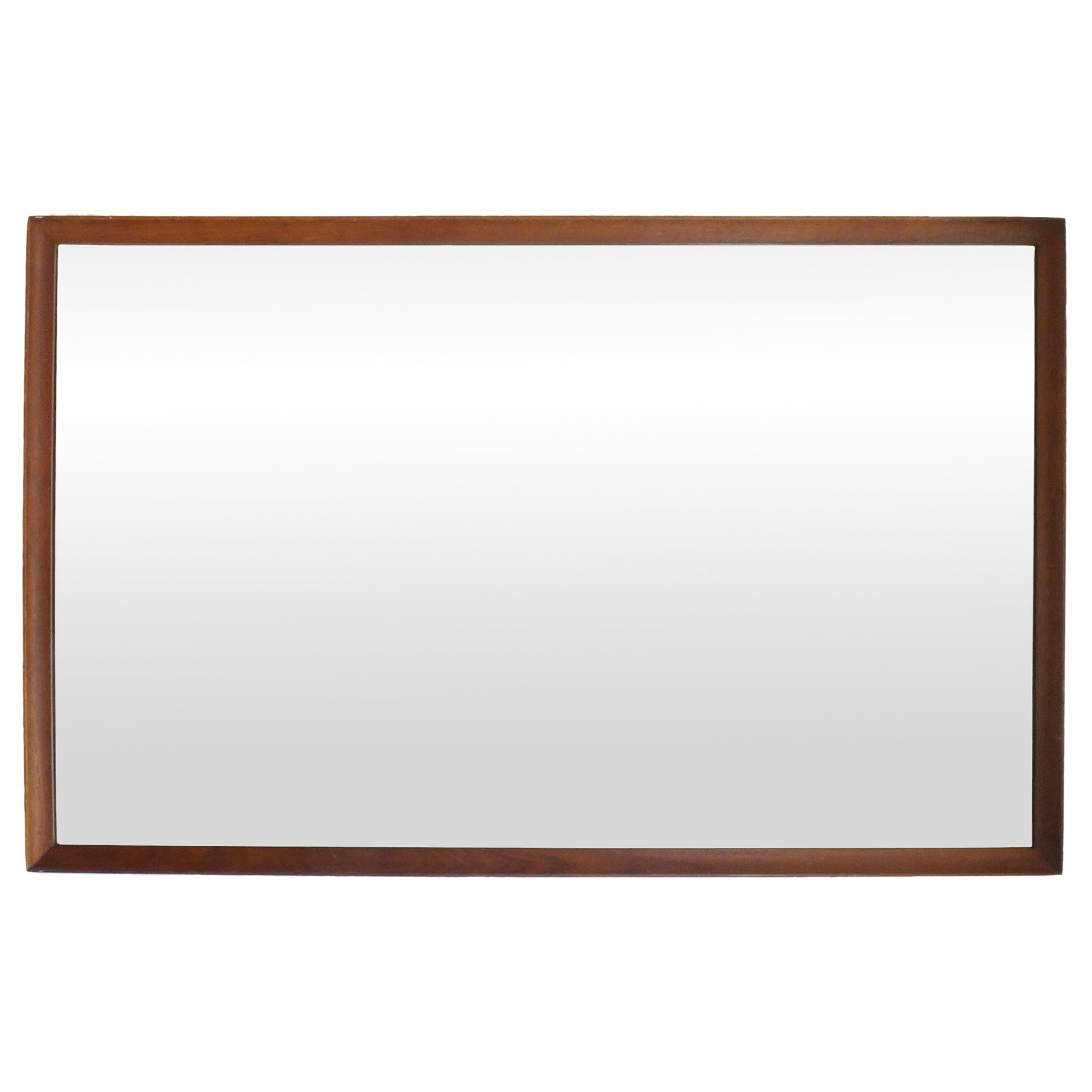 Large Wood-Framed Bistro Mirror