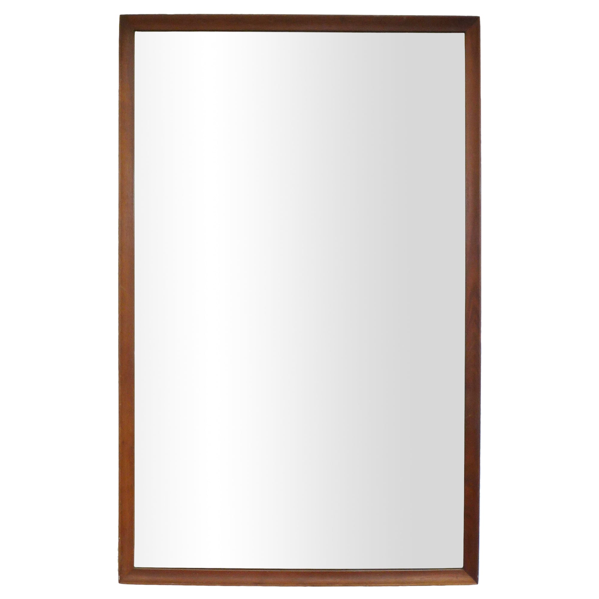 Large Wood-Framed Bistro Mirror