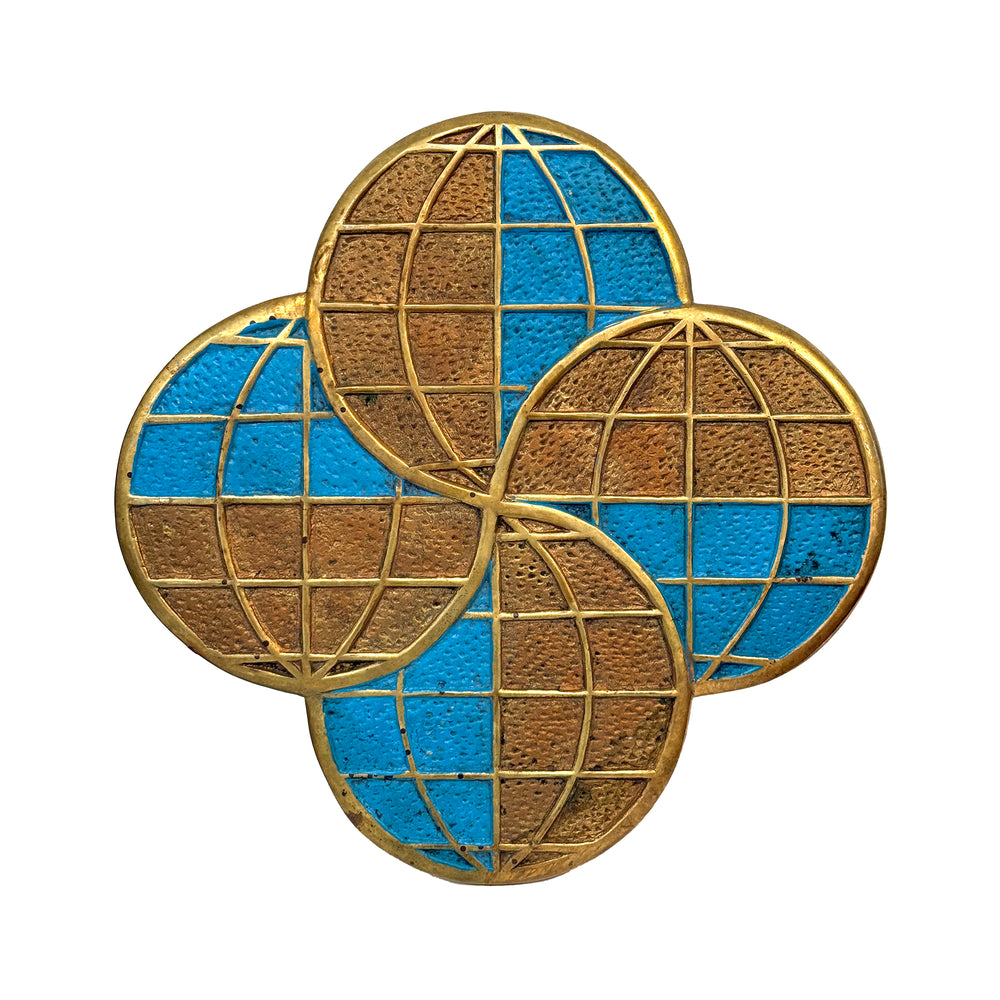 Bronze Conjoined Globes Trivet