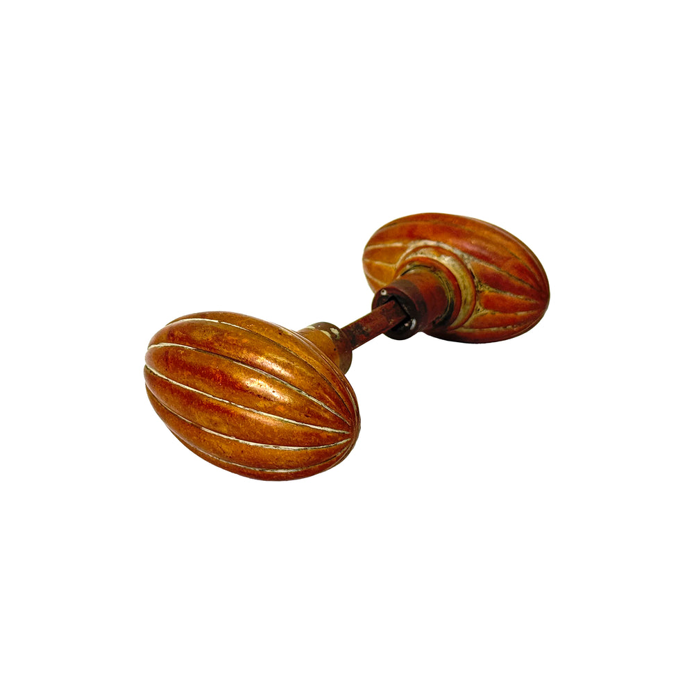 Bronze Modernist Doorknobs Set