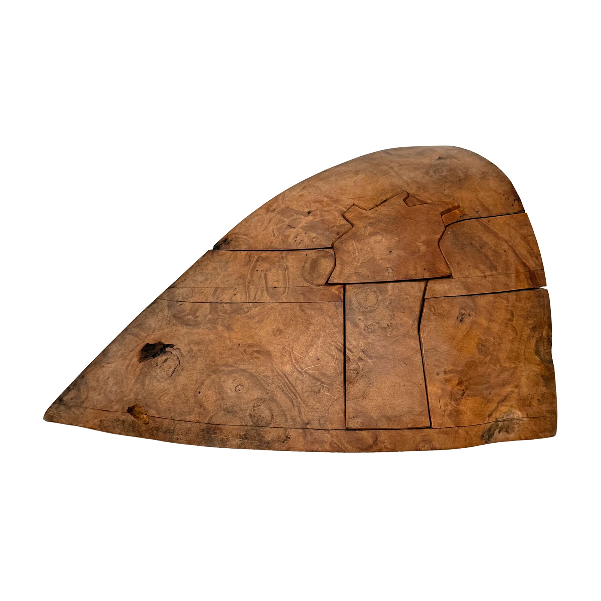 Burl Wood Puzzle Jewelry Box