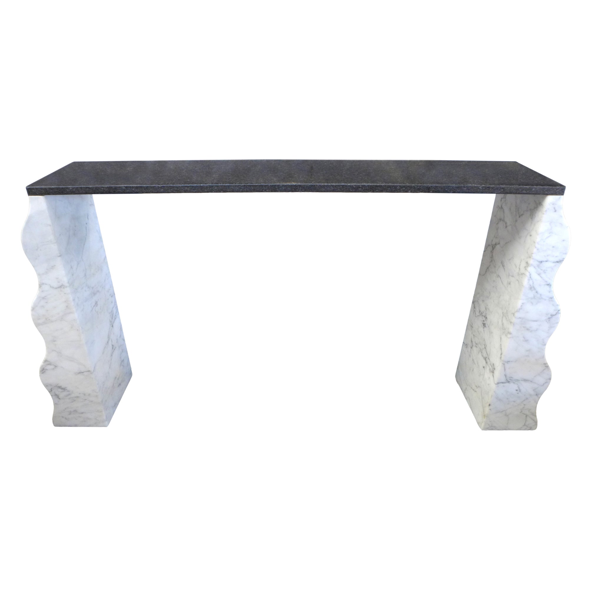 Montenegro Console Table in Carrara Marble & Granite by Ettore Sottsass for Ultima Edizone