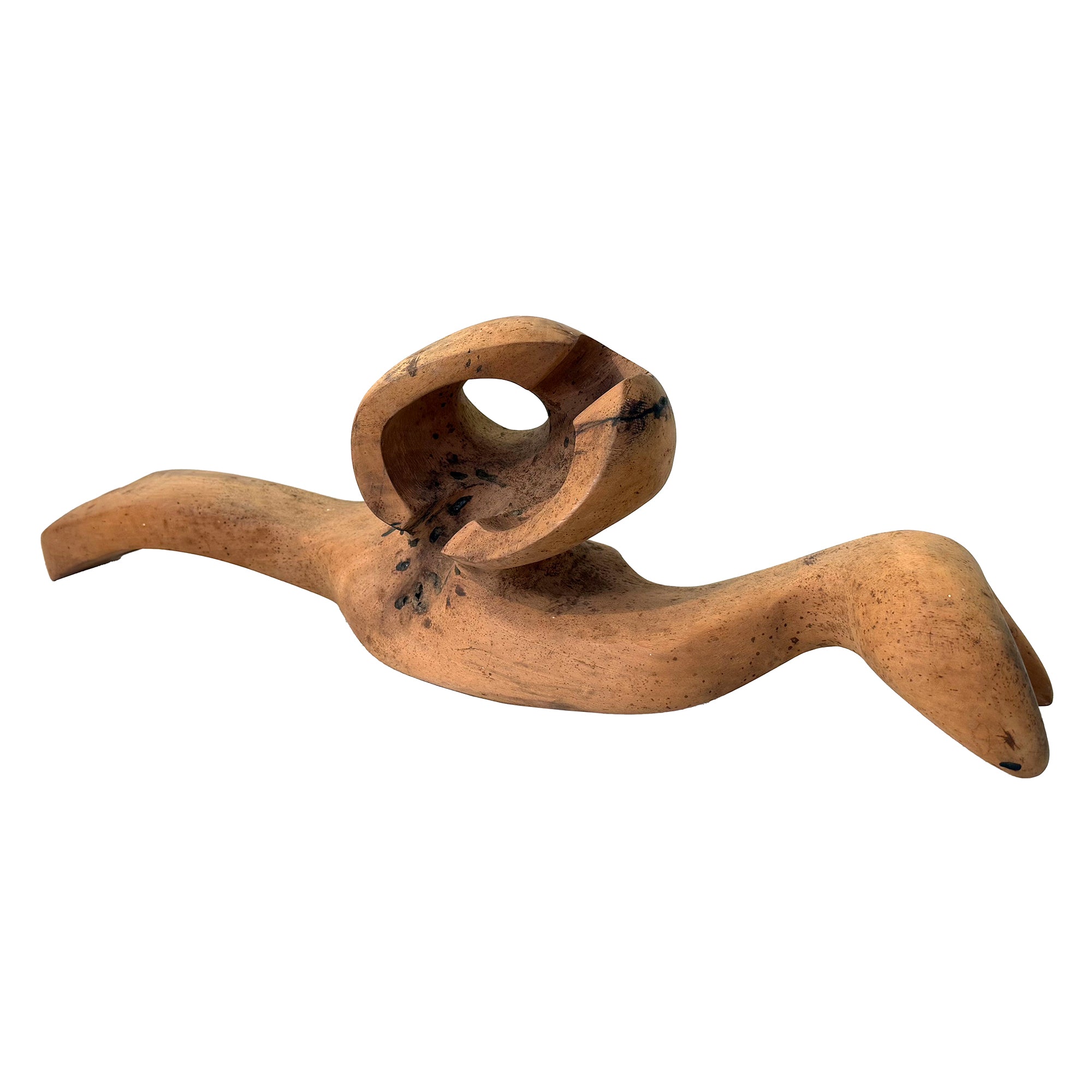 Carved Wood Biomorphic Sculpture