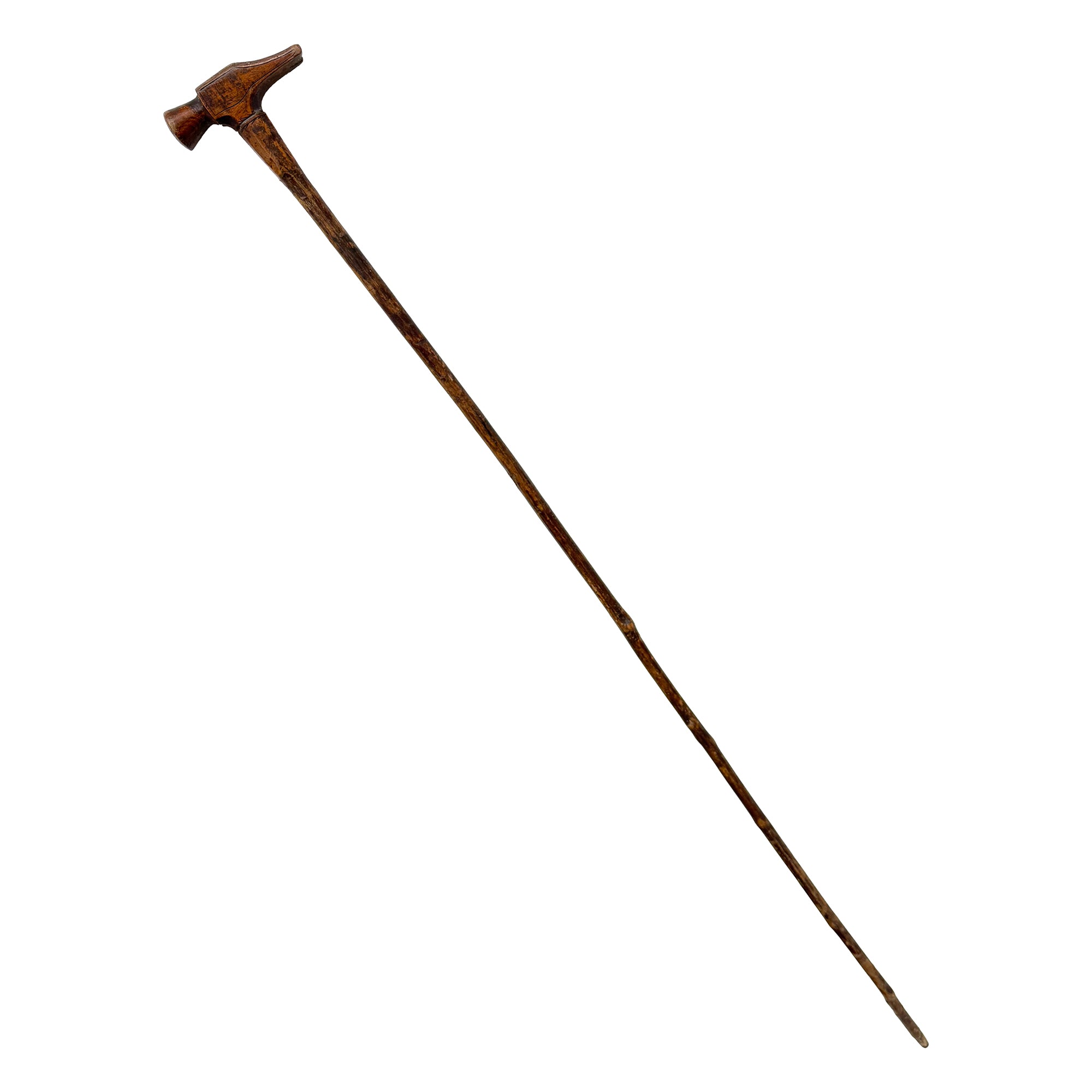 Carved Wood Hammer Cane