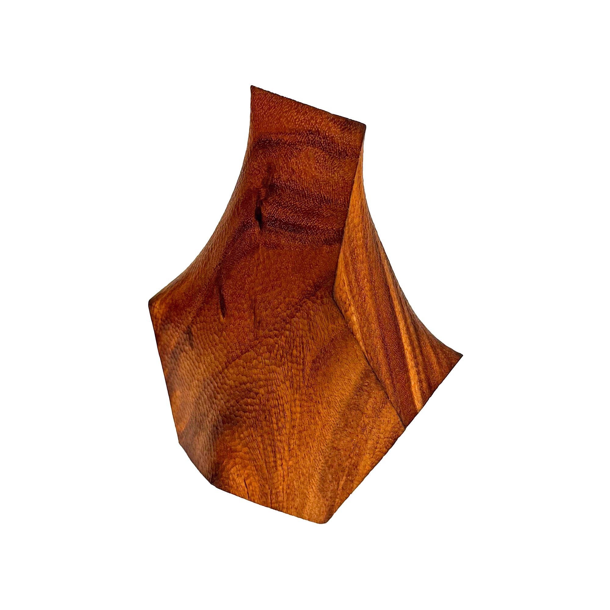 Carved Wood Hard/Soft Geometric Sculpture by Aleph Geddis