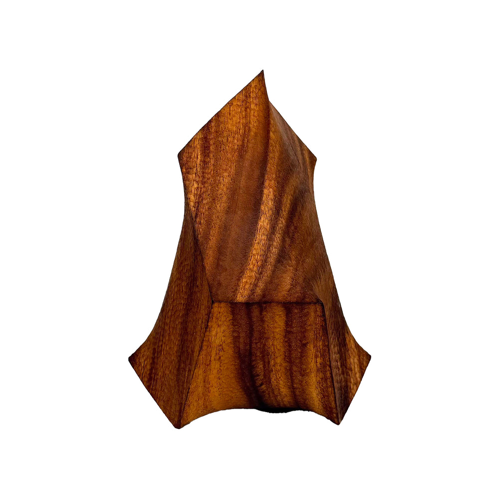 Carved Wood Hard/Soft Geometric Sculpture by Aleph Geddis