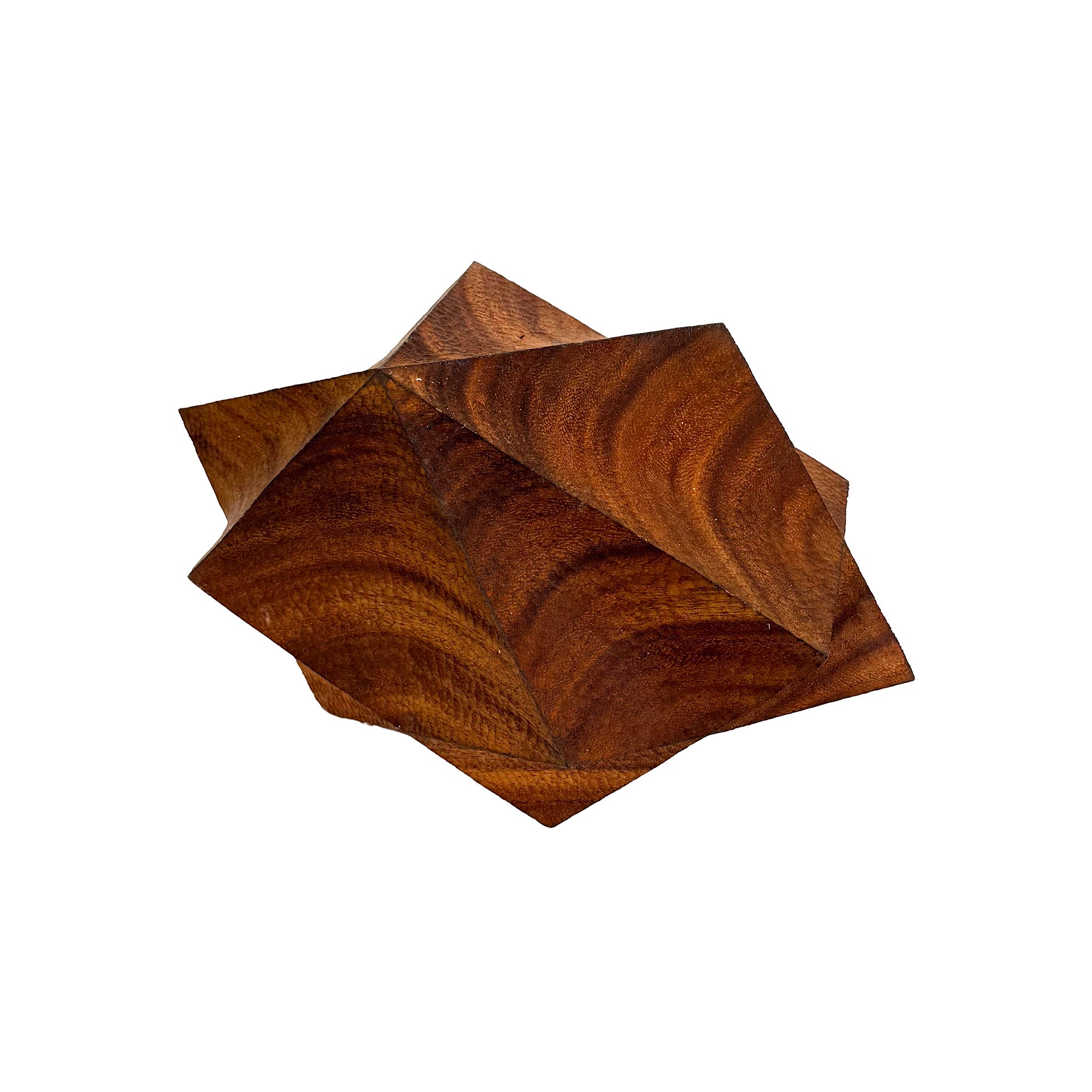 Carved Wood Hard/Soft Intersecting Cuboids Sculpture by Aleph Geddis