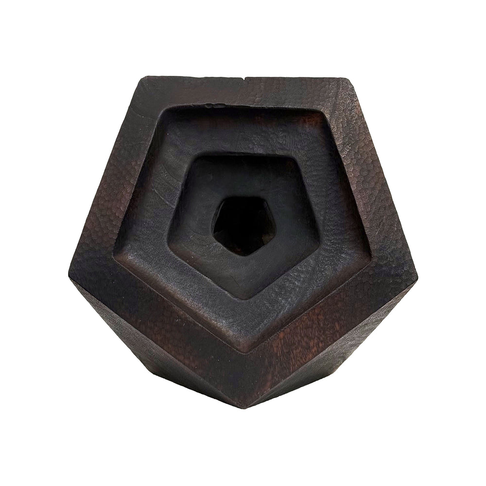 Carved Wood Hard/Soft Sculpture with Shou Sugi Ban Finish by Aleph Geddis