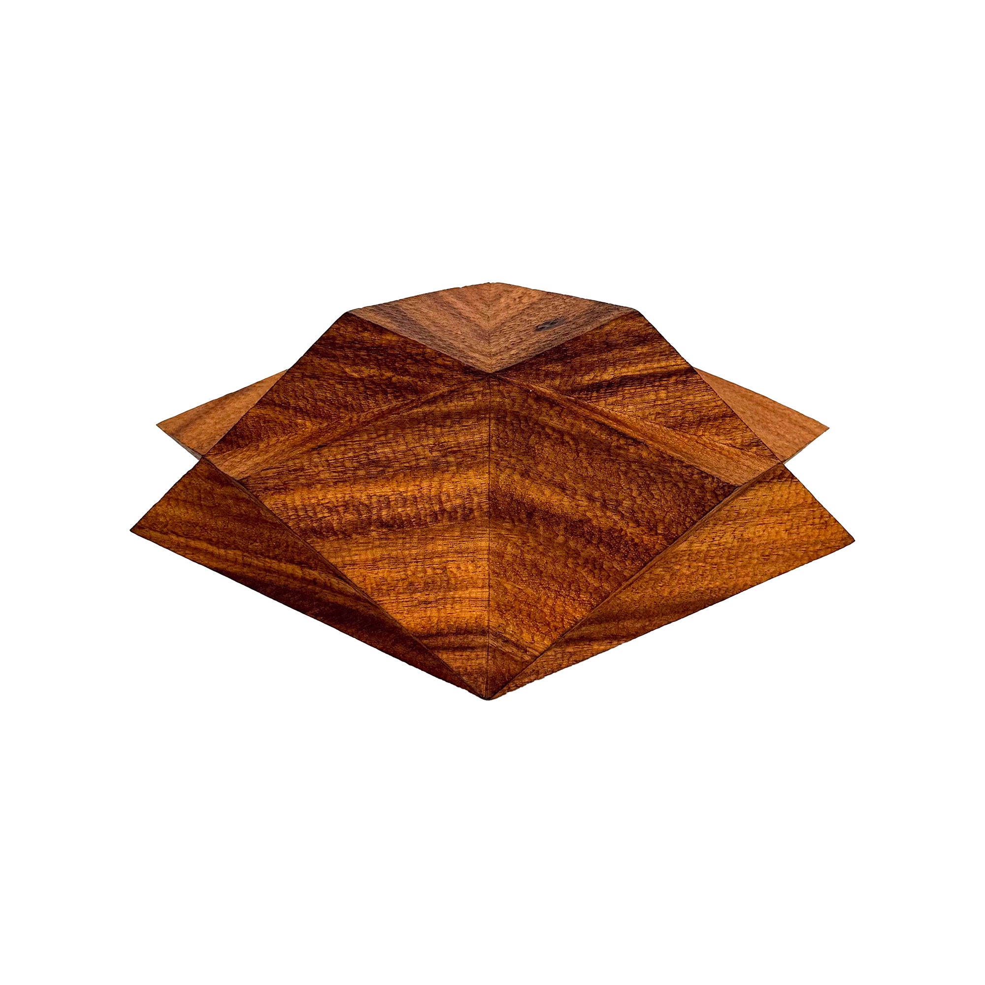 Carved Wood Intersecting Cuboids Sculpture by Aleph Geddis