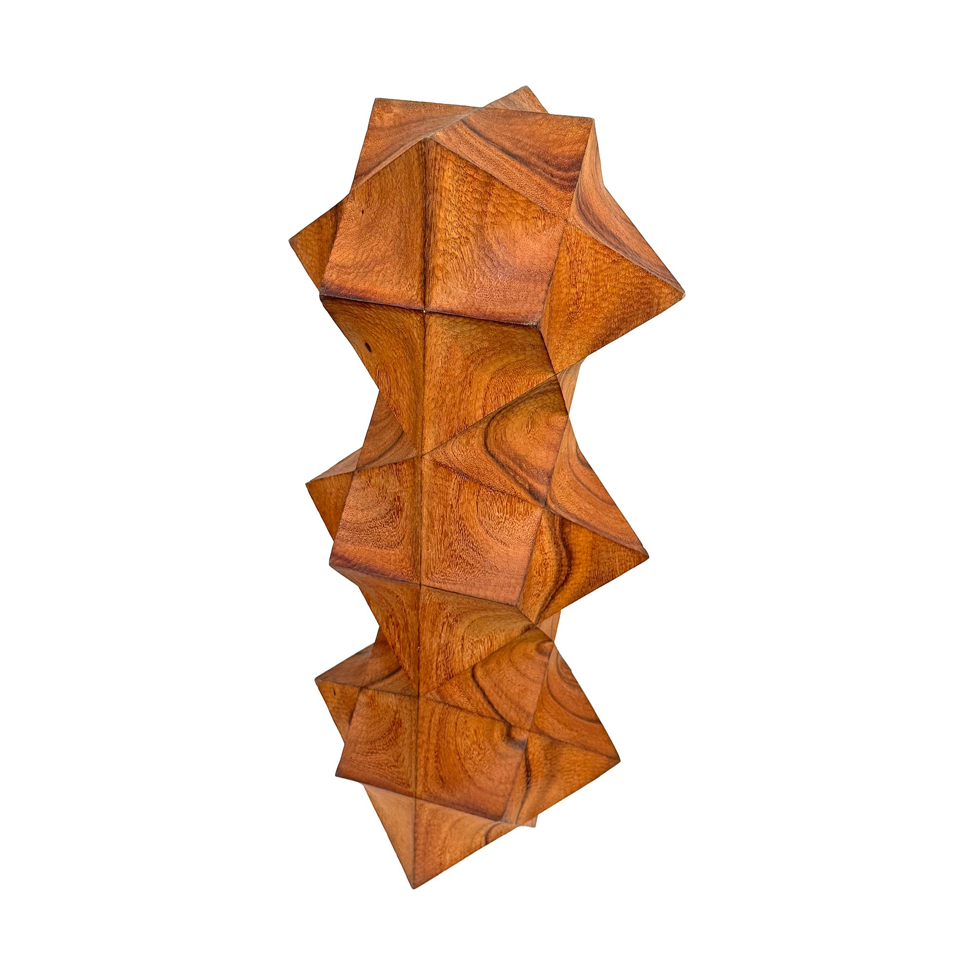 Carved Wood Stacked Hard/Soft Totem Sculpture by Aleph Geddis